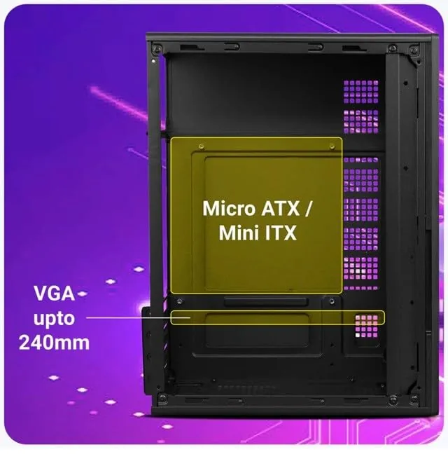 Zebronics Micro-ATX Computer Chassis — photo 4