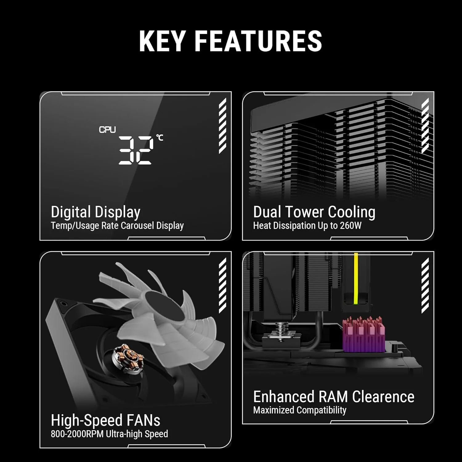 Ant Esports V8 Digital CPU Air Cooler — photo 5