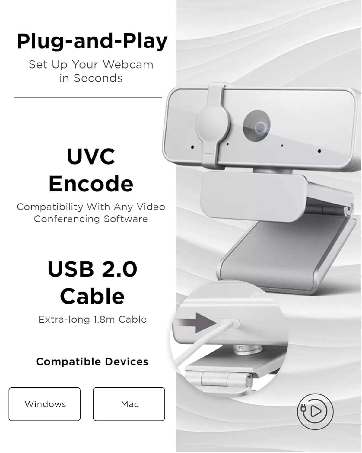 Lenovo 300 FHD Webcam — Cloud Grey — photo 4